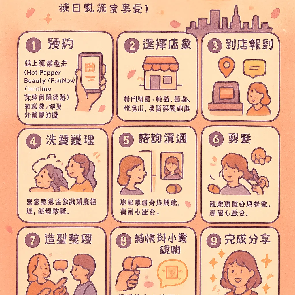 日式剪髮流程 - 新宿