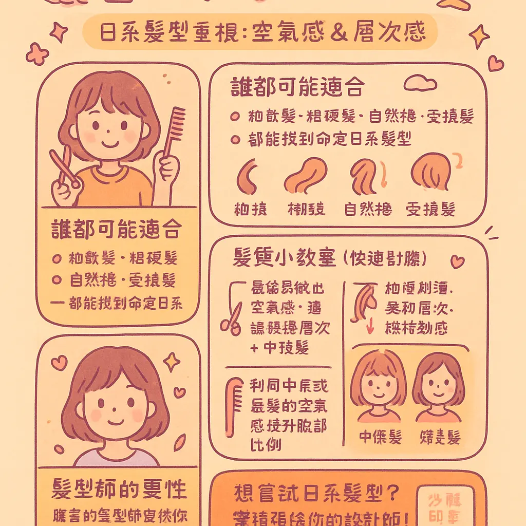 日式剪髮適合誰 - 圓臉