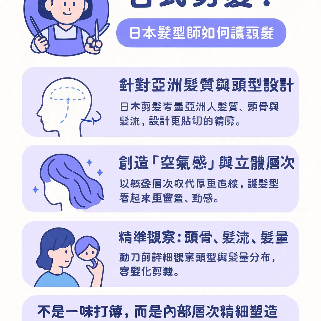 為什麼選擇日式剪髮 - 美容師