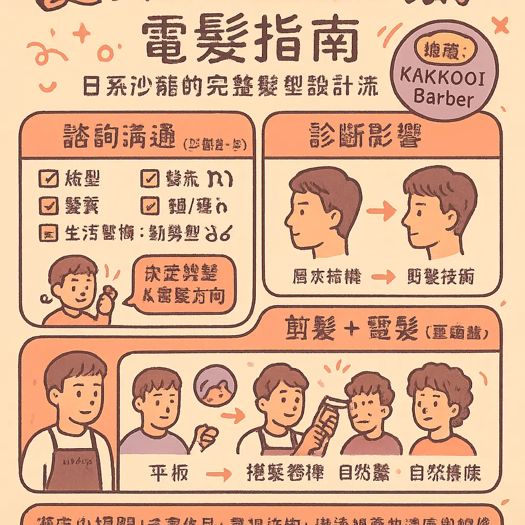 男生日式剪髮推薦 - 電髮